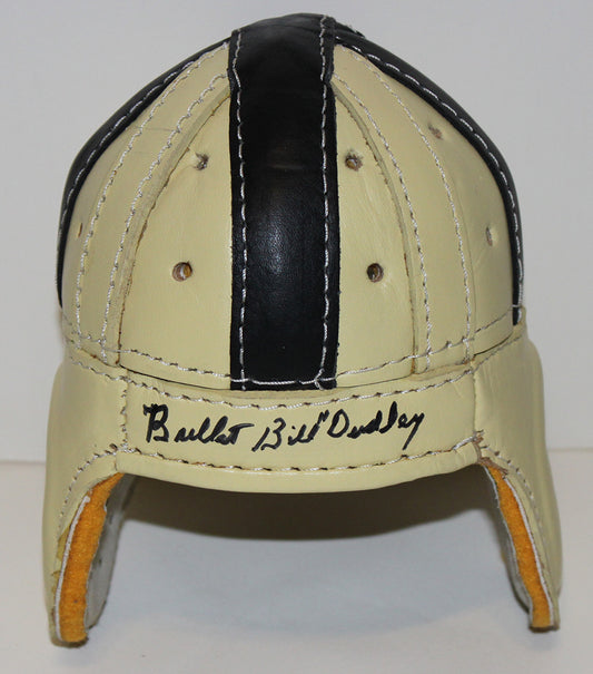 Bullet Bill Dudley Signed Steelers Mini Helmet Leather Helmet