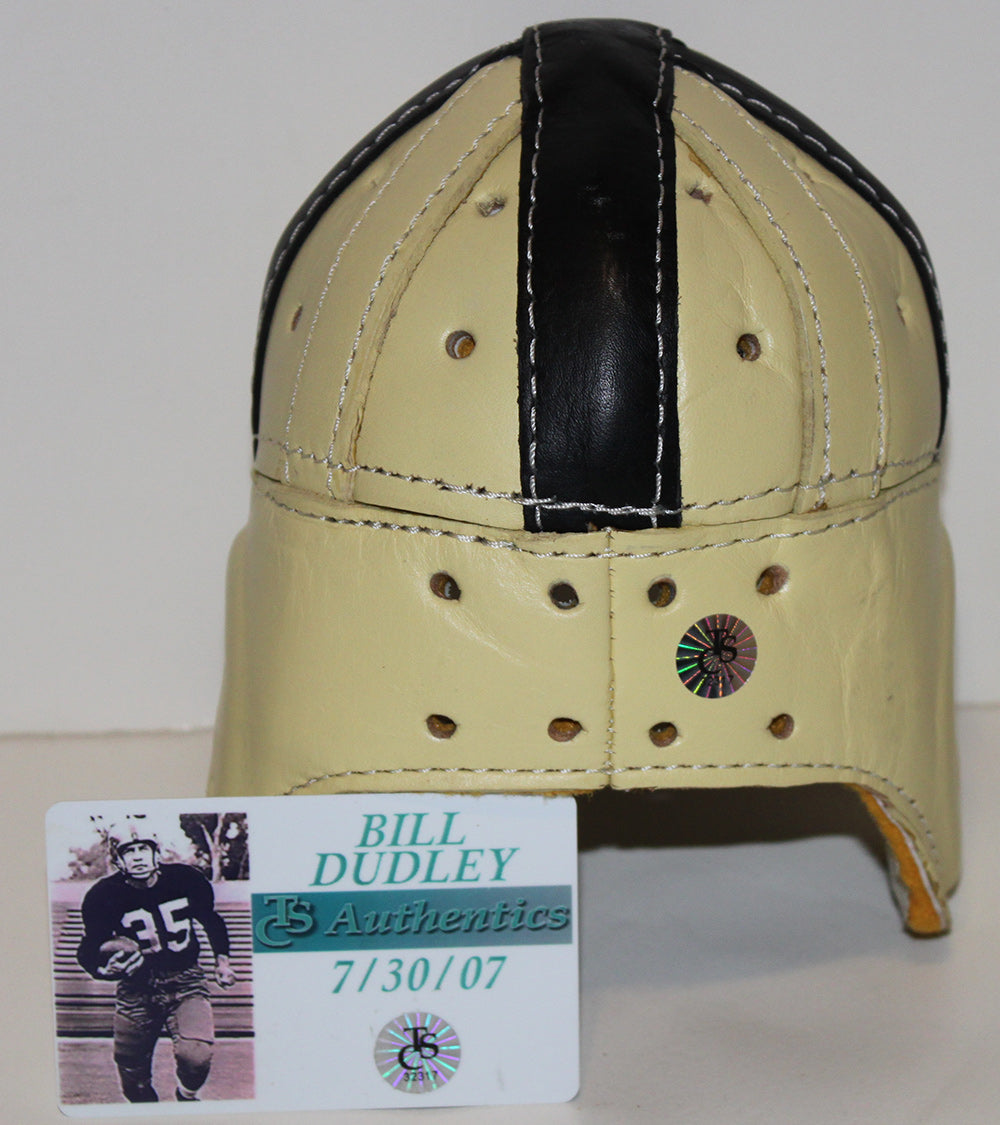 Bullet Bill Dudley Signed Steelers Mini Helmet Leather Helmet