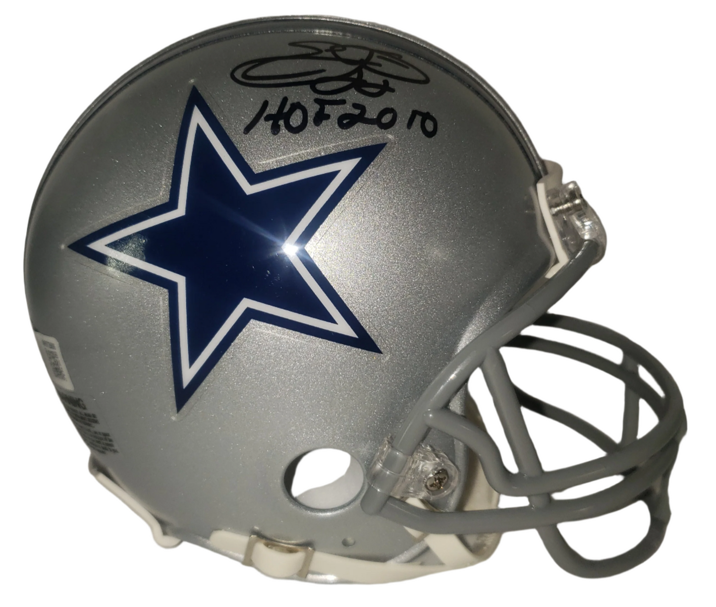 Emmitt Smith Signed Dallas Cowboys VSR4 Mini Helmet