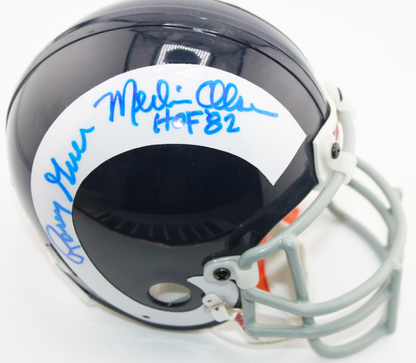Fearsome Foursome Signed Los Angeles Rams TB Riddell Mini Helmet