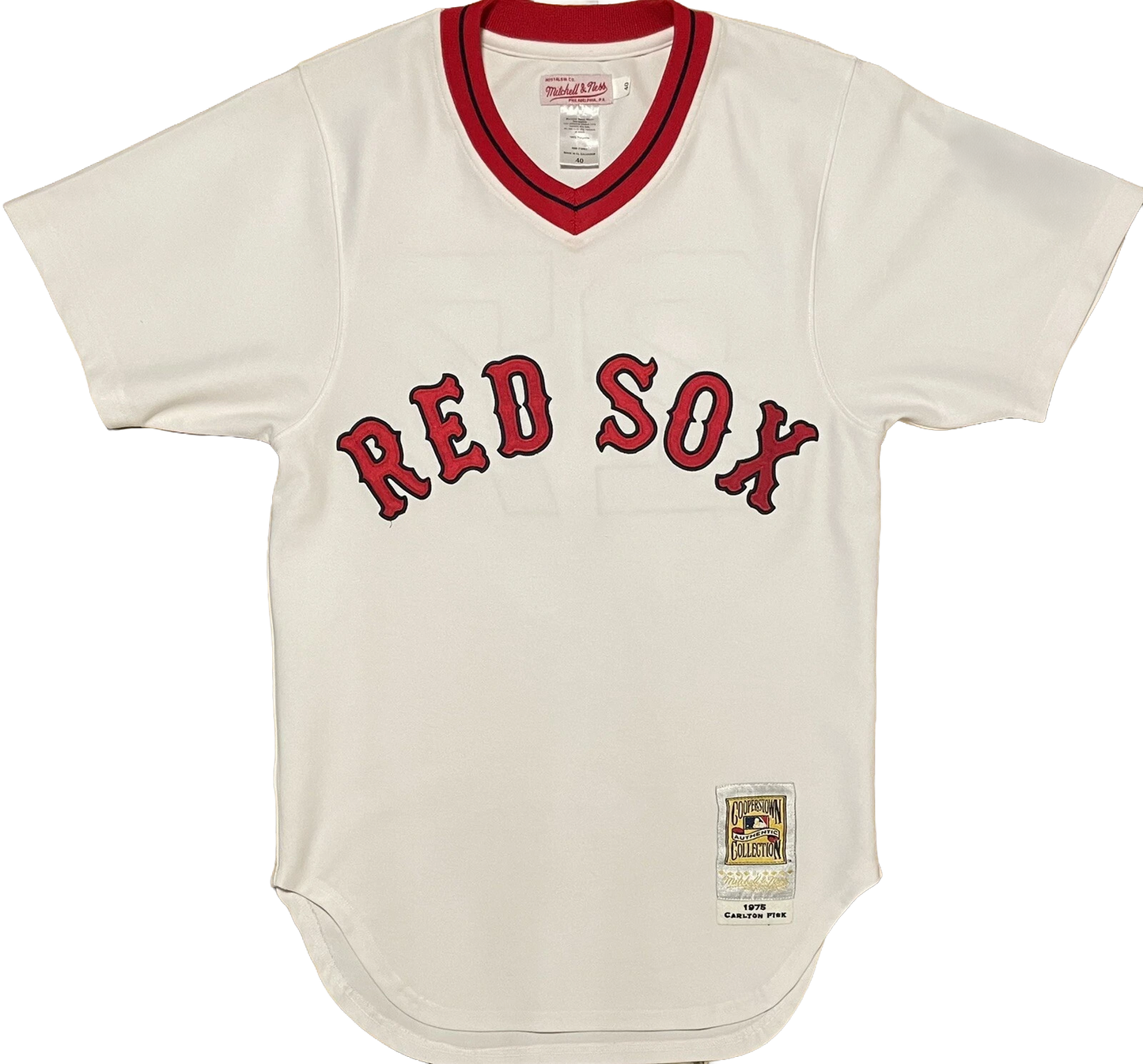 Carlton Fisk Boston Red Sox Authentic Mitchell & Ness Player Jersey
