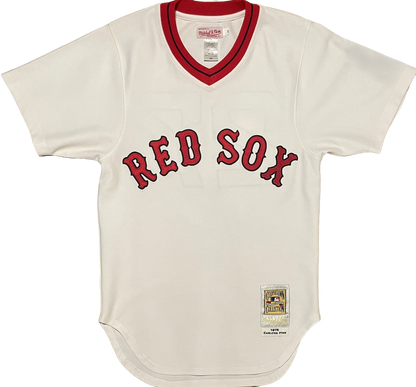 Carlton Fisk Boston Red Sox Authentic Mitchell & Ness Player Jersey