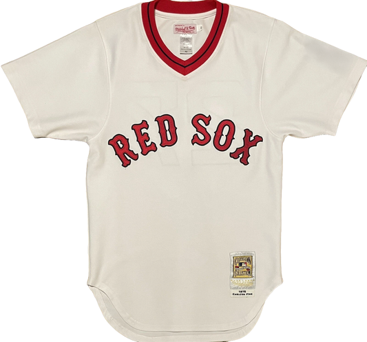 Carlton Fisk Boston Red Sox Authentic Mitchell & Ness Player Jersey