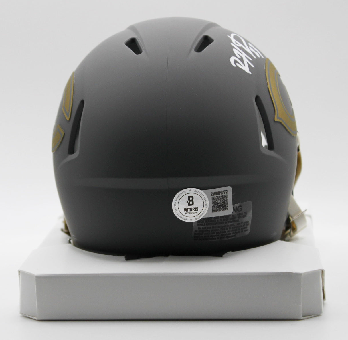 Devin Hester Chicago Bears Signed Slate Mini Helmet