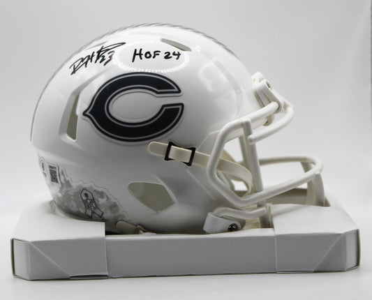 Devin Hester Chicago Bears Signed Salute to Service 3 Mini Helmet