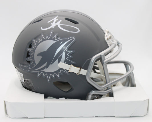Tyreek Hill Miami Dolphins Signed Slate Mini Helmet
