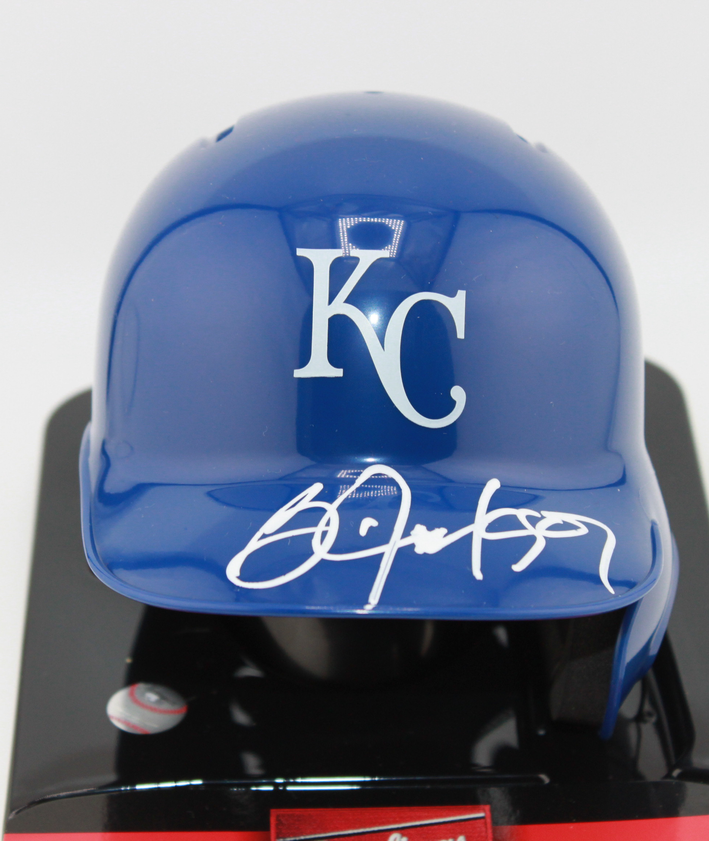 Bo Jackson Kansas City Royals Signed Mini Batting Helmet - Beckett