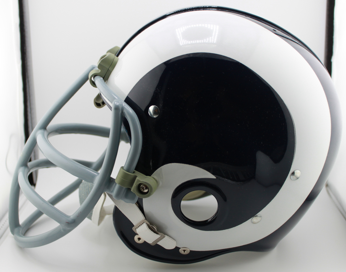 Deacon Jones Los Angeles Rams Signed RK Suspension Full-Sized Helmet with Inscription - Beckett