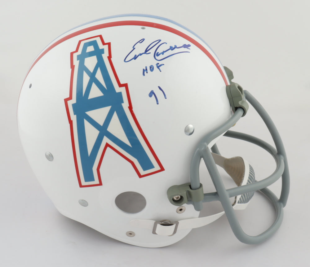 Earl Campbell Houston Oilers Signed Full Size TK Suspension Helmet with HOF Inscription