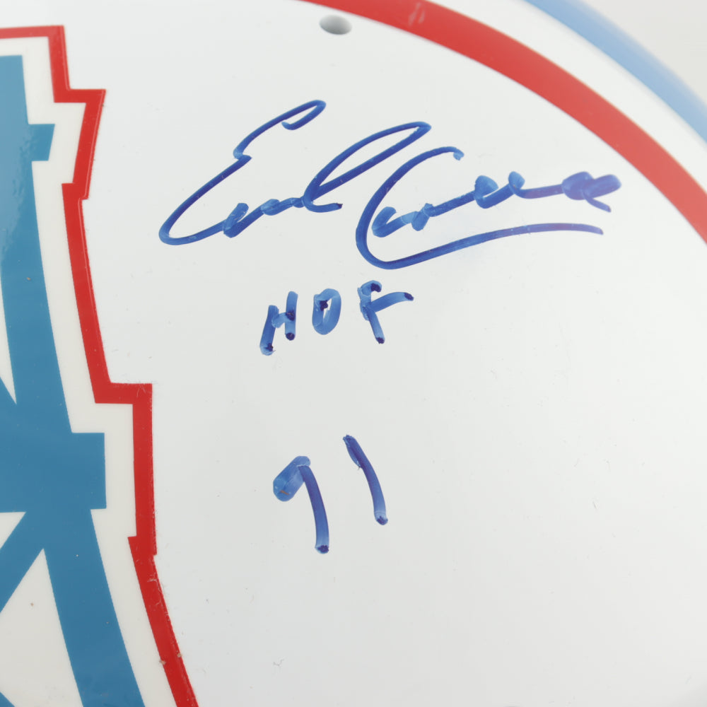 Earl Campbell Houston Oilers Signed Full Size TK Suspension Helmet with HOF Inscription