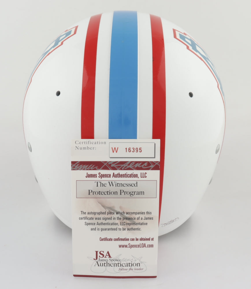 Earl Campbell Houston Oilers Signed Full Size TK Suspension Helmet with HOF Inscription