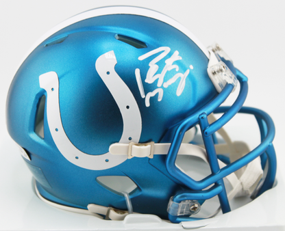 Peyton Manning Indianapolis Colts Signed Blaze Mini Helmet