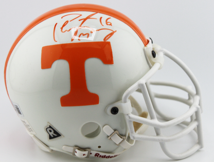 Peyton Manning Tennessee Volunteers Signed VSR4 Mini Helmet - Beckett