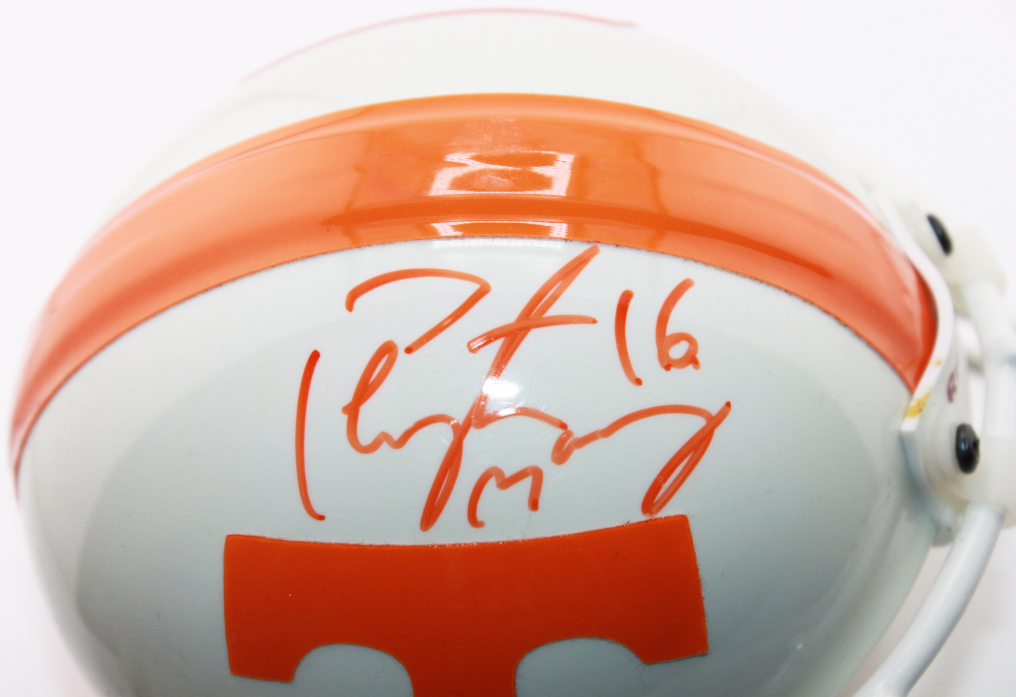 Peyton Manning Tennessee Volunteers Signed VSR4 Mini Helmet - Beckett