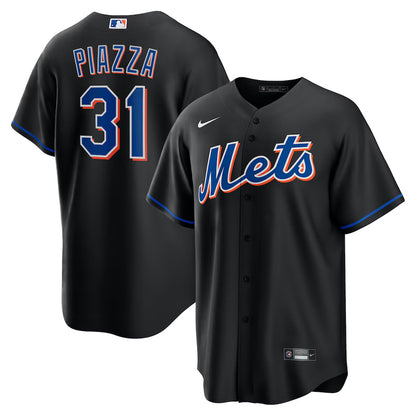 Mike Piazza New York Mets Nike Black 2022 Alternate Replica Player Jersey