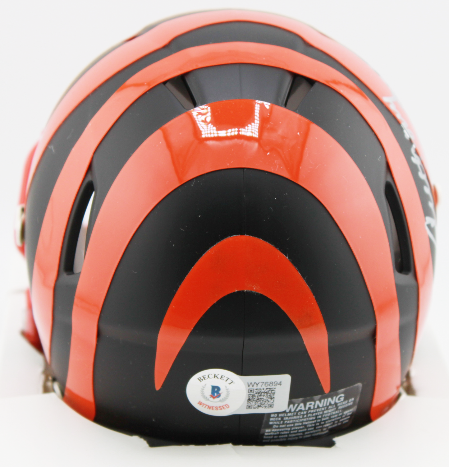 Anthony Munoz Cincinnati Bengals Signed Flat-Black Mini Helmet