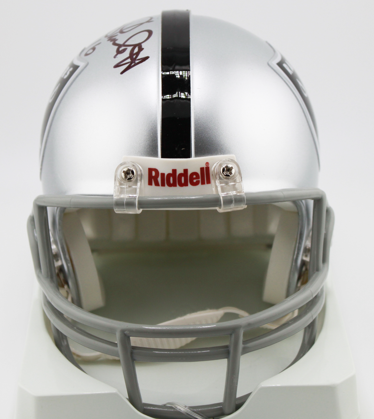 Jim Plunkett Oakland Raiders Signed VSR4 Mini Helmet - JSA
