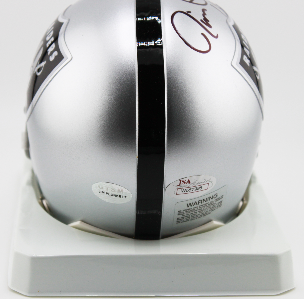 Jim Plunkett Oakland Raiders Signed VSR4 Mini Helmet - JSA