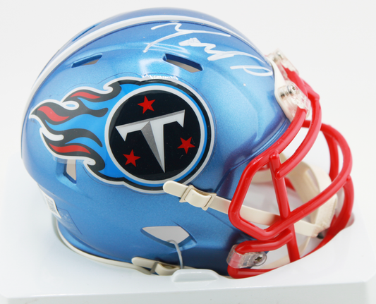 Tony Pollard Tennessee Titans Signed Flash Mini Helmet - Beckett