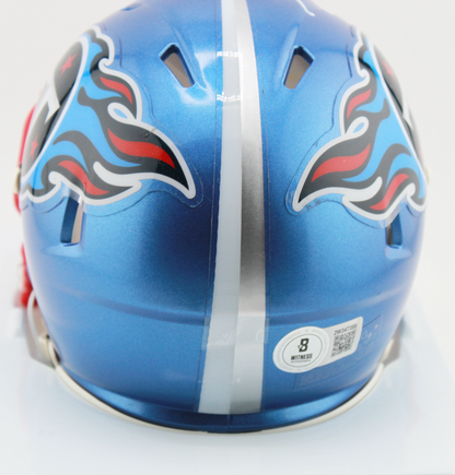 Tony Pollard Tennessee Titans Signed Flash Mini Helmet - Beckett