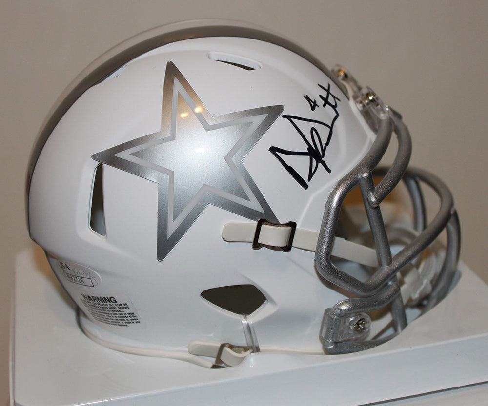 Dak Prescott Signed Cowboys Ice Mini Helmet