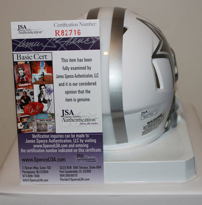 Dak Prescott Signed Cowboys Ice Mini Helmet