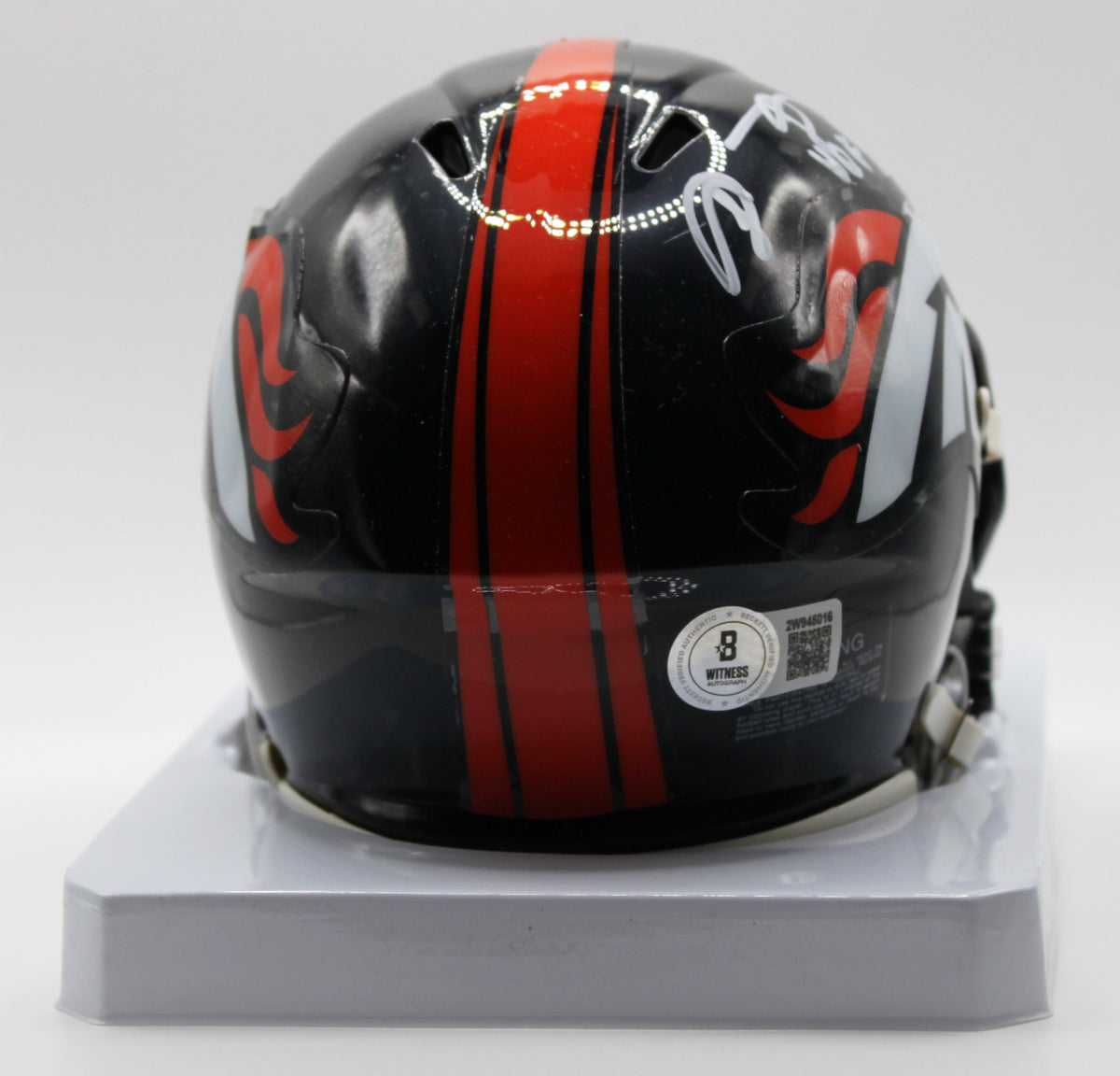 Shannon Sharpe Denver Broncos Signed Mini Helmet