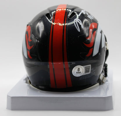 Shannon Sharpe Denver Broncos Signed Mini Helmet