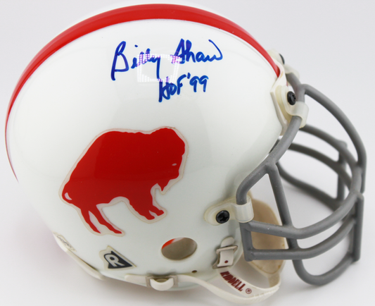 Billy Shaw Buffalo Bills Signed Throwback Mini Helmet w/HOF Inscription