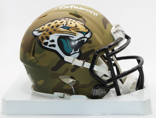 Brian Thomas Jacksonville Jaguars Signed Camo Mini Helmet