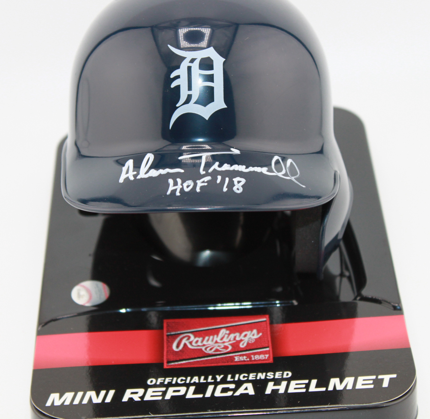 Alan Trammell Detroit Tigers Signed Mini Batting Helmet - Beckett